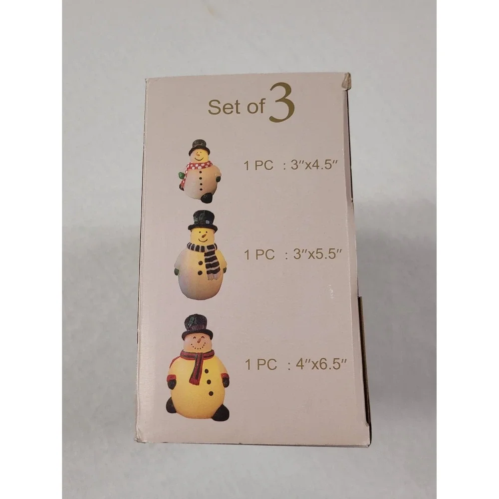 Manor Lane Snowman-shaped Flameless LED Candles & Remote - Works - Read As Is